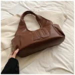 2024 New Women's Tote Bags Trendy Versatile Commuting Large Capacity One Shoulder Bag Summer Casual Solid Color Female Handbags - Image 8