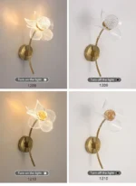 LED Wall Lamp Modern Luxury Flower Shaped Decorative Light Bedroom Bedside Study Dining Room Living Room Background Wall Lamp - Image 24