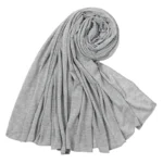 Women Big Size Cotton Jersey Hijabs Scarf Islamic Turban Shawls Trendy Muslim Hijab Solid Plain Cotton Scarves Headscarf - Image 22