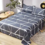 Bed Sheets Plaid Non-slip Comfortable Washed Twin Queen Full Size Nordic Style Universal Bedspread Simple Durable Antibacterial - Image 19