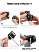 4-In-1 Phone Lens Kit Wide Angle, Macro, Fisheye & Telephoto Hd No-Distortion for All Smartphones - Image 16