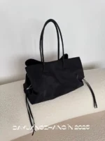 Tote Underarm Bag Multiple Compartments Fashionable Comfortable Solid Simple All-matching Soft Daliy Personality - Image 9