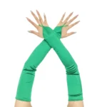 Ladies' Gloves, Long Hook-Finger Tinted Gloves, Ball Gloves, Bride's Wedding Dress Gloves, Sun-Protective Fashion Gloves C101 - Image 3