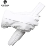 Fashion White Leather Gloves Comfortable Leather Gloves Women Top Grade Women's Leather Gloves Keep Warm Winter Gloves-2226D