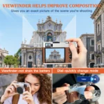 4K Digital Camera Auto Focus 48MP Vlogging Camera for YouTube and Anti-Shake Video Camera with Viewfinder Flash & Dial - Image 6