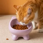 Cat Supplies Bow-Tie High-Leg Cat Bowls Large-Diameter Anti-Slip Dog Feeder Dish Cute Neck Protection Pet Food Bowls Home