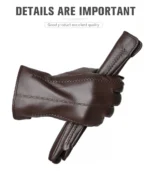 Touch Screen Leather Gloves, High-End Leather Gloves Women, Genuine Leather Winter Gloves, Keep Warm Women's Leather Gloves-2226 - Image 48