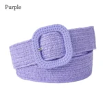 Fashion Bohemian Summer Wide Braided Belts Waist Belt Waistband Straw Woven Belt - Image 12