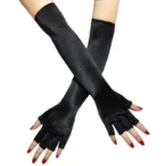 Ladies' Gloves, Long Hook-Finger Tinted Gloves, Ball Gloves, Bride's Wedding Dress Gloves, Sun-Protective Fashion Gloves C101 - Image 31