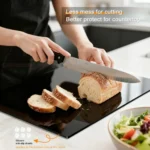 Cutting Board with Counter Lip Anti-Slip Shatter Resistant Easy Clean Perfect for Cutting Bread Meat and Veggies Kitchen Decor - Image 10