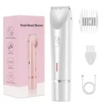 Electric Shaver for Women Electric Razor for Womens Bikini Legs Underarm Public Hairs Rechargeable Trimmer with Detachable Head - Image 10