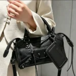 Handbags For Women 2026 New High Capacity Shoulder Bags Motorcycle Lady Travel Bag Luxury Brand Hobos Bags Cross-body Handbags - Image 2