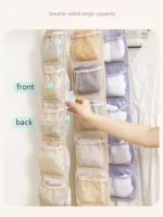 5/10 Pockets Underwear Socks Hanging Organizers Behind Door Storage Wardrobe Hanging Storage Bag Closet Organizer - Image 4