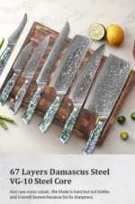 1-7 PCS Kitchen Chef Knife Set Super Sharp Japanese Damascus Steel knife Professional Meat knife Premium Kitchen cooking tools - Image 17