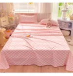 Bed Sheets Plaid Non-slip Comfortable Washed Twin Queen Full Size Nordic Style Universal Bedspread Simple Durable Antibacterial - Image 41