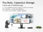 MeLE Overclock X2 Mini PC,N150 16GB 512GB Micro Desktop Computer, 4K Triple Display, All-in-one USB-C, USB3.2/WiFi/BT/Ethernet - Image 11