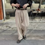 trousers for men with concealed buttons, loose straight trouser casual and versatile commuting suit trousers, trendy - Image 13
