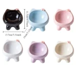 Cat Supplies Bow-Tie High-Leg Cat Bowls Large-Diameter Anti-Slip Dog Feeder Dish Cute Neck Protection Pet Food Bowls Home - Image 6