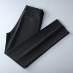 Men's lightweight business casual pants with micro elasticitymen's quick drying pantsnew straight leg office black deep bluepant - Image 6