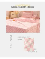Bed Sheets Plaid Non-slip Comfortable Washed Twin Queen Full Size Nordic Style Universal Bedspread Simple Durable Antibacterial - Image 40