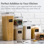 Food Storage Containers Kitchen Organizer and Storage Container with Lids Refrigerator Noodle Box Tank Sealed Cans 5Pcs Set - Image 14