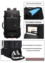 50L 70L Large Capacity Travel Backpack Luggage Sports Training Fitness Independent Shoes Storage Bag Laptop Bags - Image 21