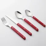 New Design Dinnerware 4 In 1 Set Stainless Steel 18/8(304) ABS Handle With Rivets Top Mirror Polishing Cutlery Sets For Kitchen - Image 42