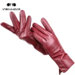 Simple leather gloves women,colored genuine women's leather gloves,women's genuine leather gloves,sheepskin women's gloves -2225 - Image 9