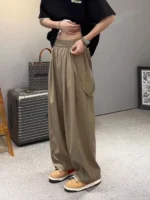 Men's Trendy Casual Trousers New Thin Style Summer Simple Drapey Versatile Trousers Loose - Image 8