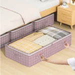 1Pc Under Bed Storage Containers, Large Capacity Underbed Storage Bags Organizer, Thick Fabric Storage Bins with Clear Window