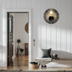 Wall Clock for Living Room Decor Kitchen Wall Clocks Battery Operated Round Glass Decorative Wall Clock Non Ticking - Image 2