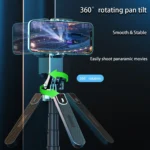 Portable camera tripod with wireless remote control and 360 ° rotation for video recording, video recording, and live streaming - Image 16