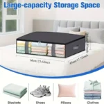 4 Pack Under Bed Storage Containers Blanket Storage Bag Shoe Storage And Organization Space-Saving Bedding Organizer For Bedroom - Image 16