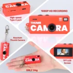 Magecam Digital Camera 0.96 Inch Keychain Camera Retro Support Memory Card 1080P Very Small Camcorder Video Recorder with Flash - Image 5