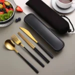 Stainless Steel Cutlery Set With Storage Box 4 Counts Portable Tableware Set For Home Kitchen Dining Room Household Tableware - Image 8
