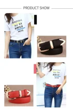 Women's Trousers Belt  Leather Trend White Belt Fashion High Quality Trouser Belts Solid Vintage Pin Buckle Ladies Strap LB2146- - Image 20