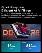 Ninkear T40 Laptop Touchscreen 2 in 1 Tablet Intel N100 14 Inch Fhd 16Gb Ddr5+512Gb Ssd Wifi 6 Rgb Backlit Keyboard with Stylus - Image 13