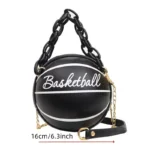 2025 Crossbody Bag New Network Red Personality Fun Pink Ins Versatile Chain Football Basketball Shoulder Bag Small Round Bag - Image 11