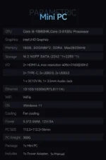 Mini PC Windows 11 Intel Core i9 10980HK Core i3 6100U Desktop Computer 16GB 32GB DDR4 1TB2TB SSD Office Portable PC Gamer 4K HD - Image 16