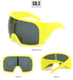 Oversized Sunglasses Men Wrap Anti Wind Personal Large Shades Futuristic Fashion Future Shield Uv400 Cycling Motorcycle - Image 22