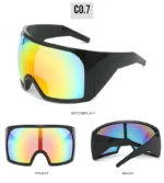 Oversized Sunglasses Men Wrap Anti Wind Personal Large Shades Futuristic Fashion Future Shield Uv400 Cycling Motorcycle - Image 26