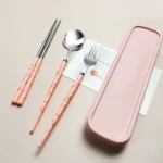 Kitchen Accessories Reusable With Box Tableware Portable Stainless Steel Spoon Fork Chopsticks Set Dinnerware Cutlery Set - Image 15