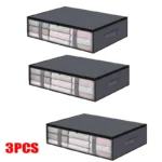 4 Pack Under Bed Storage Containers Blanket Storage Bag Shoe Storage and Organization Space-Saving Bedding Organizer for Bedroom - Image 7