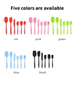 Silicone Kitchenware 6-Piece Set, Cream Scraper, Spatula, Oil Brush, Size Scraper Set Baking Tool, Non-Integrated Hand - Image 21
