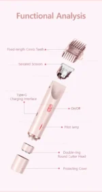 Electric Shaver for Woman Double Head Dual Purpose Female Razor Body Epilator Leg Underarm Bikini Electric Hair Remover Trimmer - Image 16