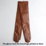 Multiple Colors 50cm Long Leather Gloves, Sheepskin Women's Leather Gloves, Warm Women's Winter Gloves, Simple Women's Gloves-22 - Image 11