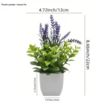 Artificial Potted Plants With Lifelike Foliage And No Maintenance Perfect For Home Office Bathroom Desktop Shelf Decor - Image 10