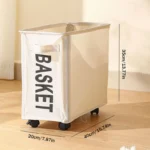 Laundry Basket With Wheels Large Capacity Yoga Mat Storage Basket Multifunctional Foldable Waterproof Dirty Clothes Storage Bag - Image 6