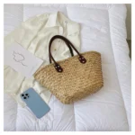 Handmade Women's Shoulder Bag Large Capacity Handbags Bohemian Summer Straw Beach Bag Female Shopper Basket Woven Tote Bags - Image 29