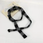 2024 Women Harajuku Cotton Scarves Y2k Black Grey Stripe Long Scarves 180cm Thin Long Decorative Neckerchief Fashion Streetwear - Image 18